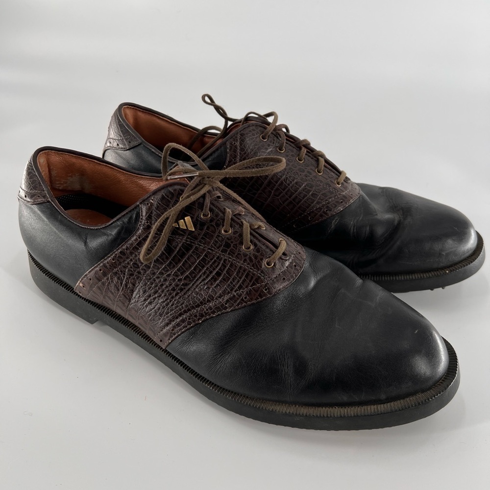 Adidas Trosion Z- Traction brown black leather shoes 14 fitfoam